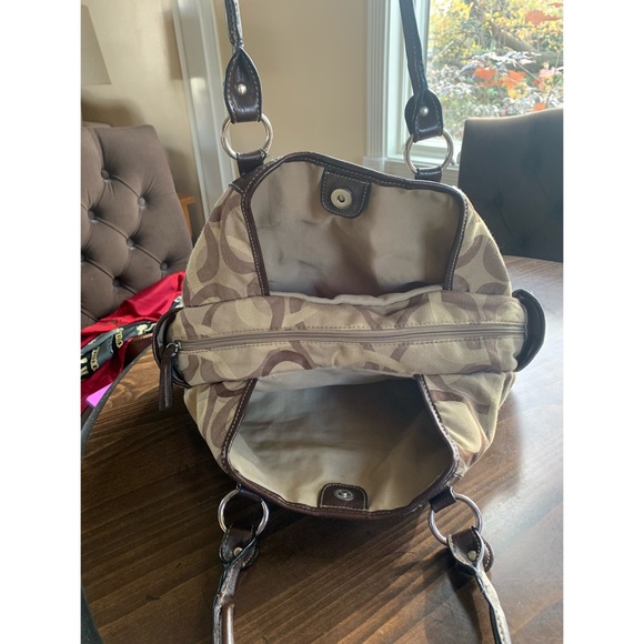 Brown Fabric Rosetti Shoulder Bag Purse - Picture 3 of 5